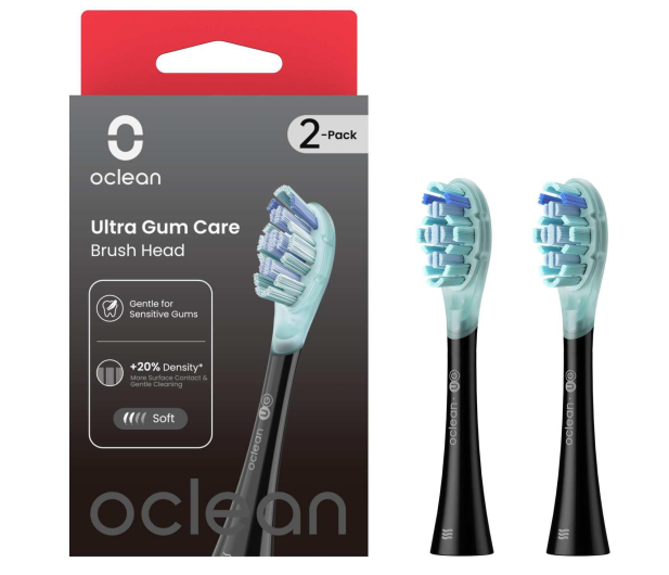 Oclean Końcówki Ultra Gum Care UG01 czarny 2 szt. - 1213187 - zdjęcie